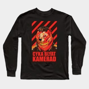 Cyka Blyat Tshirt Comrade Soviet Bear Long Sleeve T-Shirt